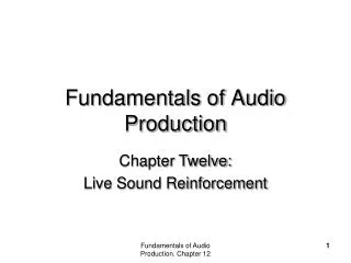Fundamentals of Audio Production