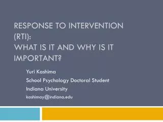 Response to Intervention (RTI): What is it and Why is it Important?