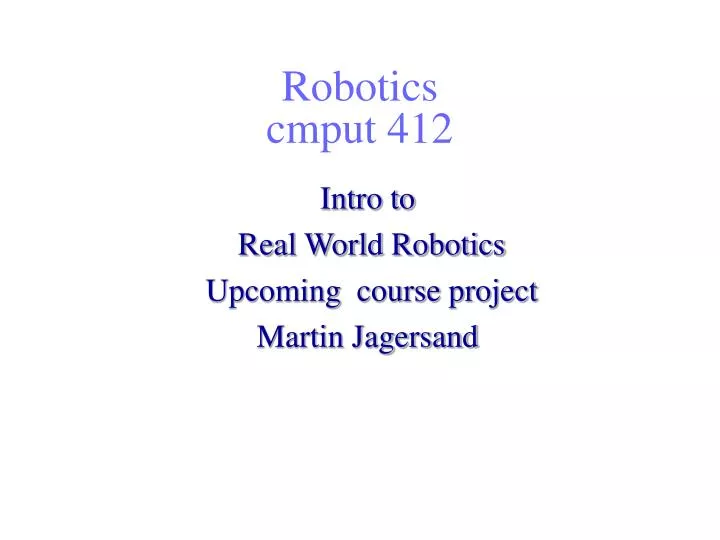 robotics cmput 412
