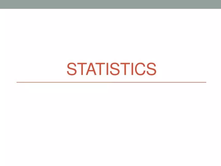 statistics