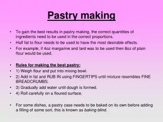 Pastry making