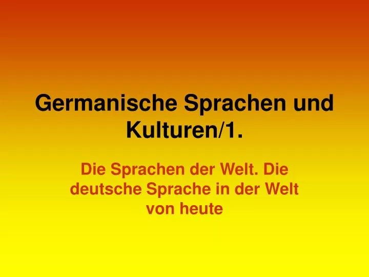 germanische sprachen und kulturen 1