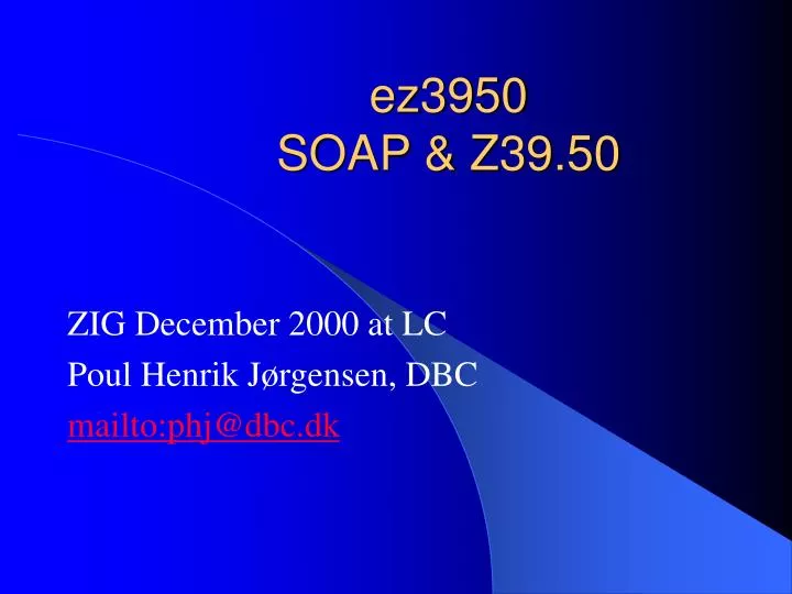 ez3950 soap z39 50