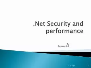 .Net Security and performance