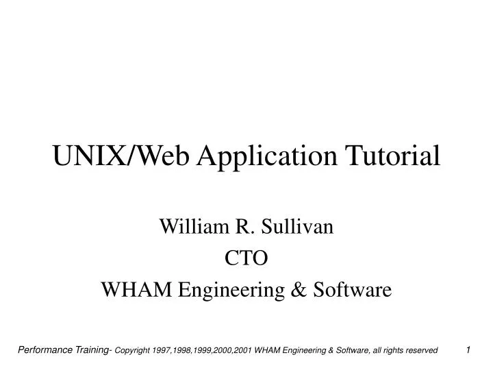 unix web application tutorial