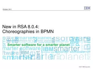 New in RSA 8.0.4: Choreographies in BPMN