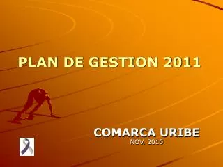 plan de gestion 2011
