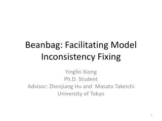 Beanbag: Facilitating Model Inconsistency Fixing