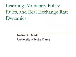 Learning, Monetary Policy Rules, and Real Exchange Rate Dynamics