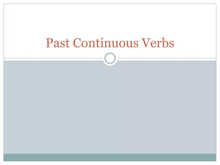 past continuous verbs