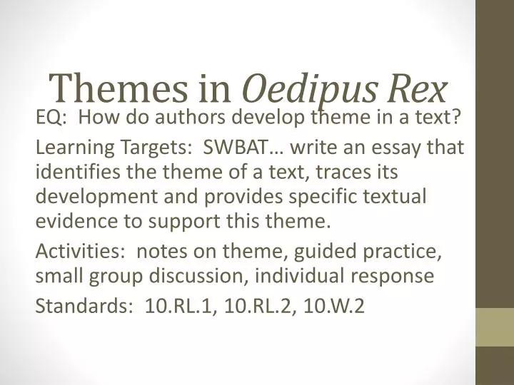 PPT - Themes in Oedipus Rex PowerPoint Presentation, free download - ID ...