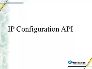 IP Configuration API
