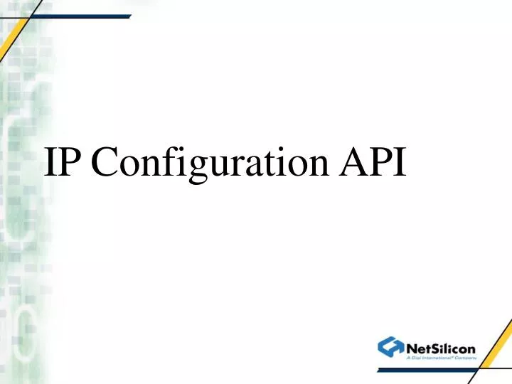 ip configuration api