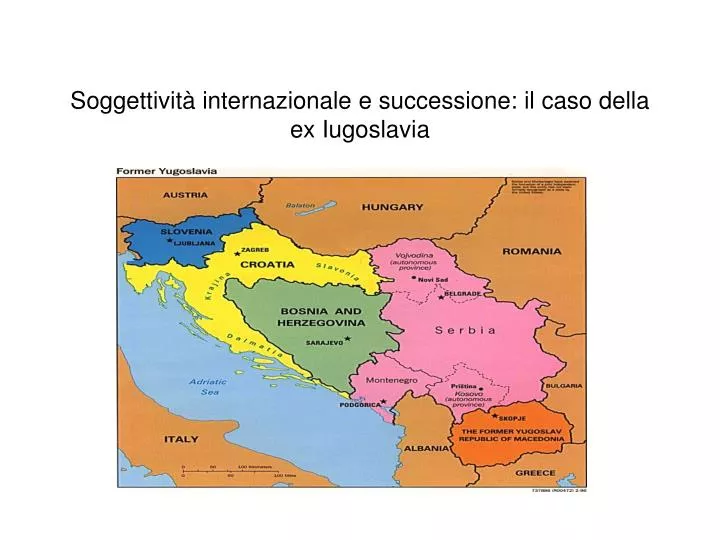 soggettivit internazionale e successione il caso della ex iugoslavia