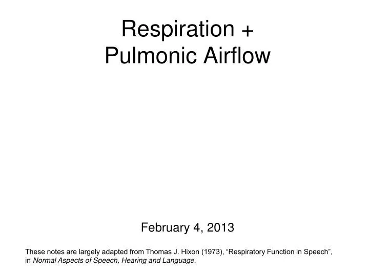 respiration pulmonic airflow