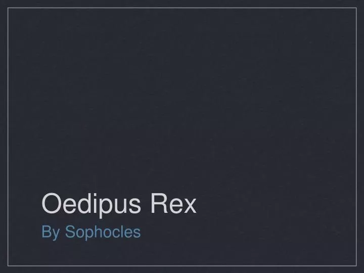 oedipus rex