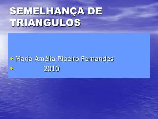 semelhan a de triangulos