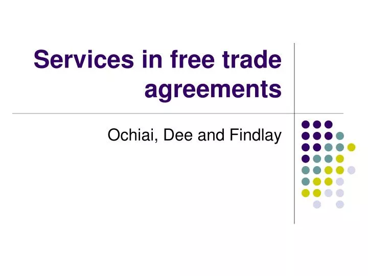 services in free trade agreements