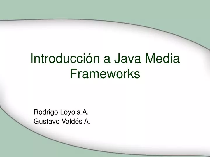 introducci n a java media frameworks