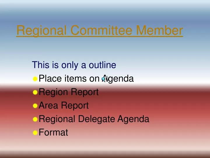 regional committee member