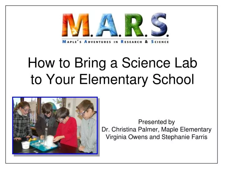 how to bring a science lab to your elementary school