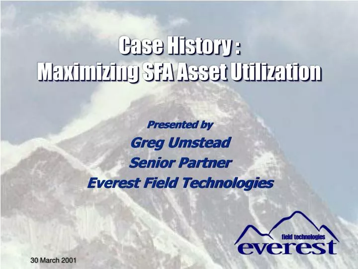 case history maximizing sfa asset utilization