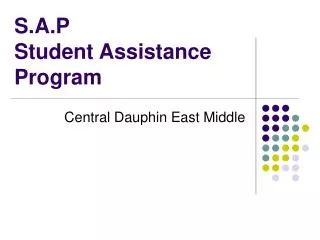 S.A.P Student Assistance Program