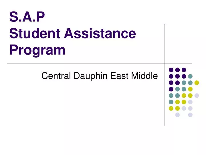s a p student assistance program