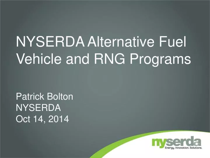 nyserda alternative fuel vehicle and rng programs