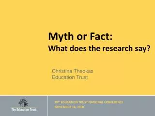 Myth or Fact: What does the research say?