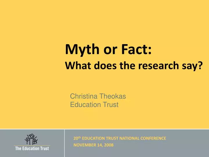 myth or fact what does the research say