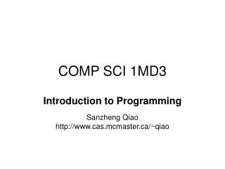 comp sci 1md3
