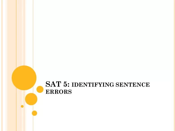 sat 5 identifying sentence errors