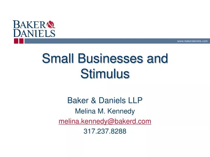 small businesses and stimulus