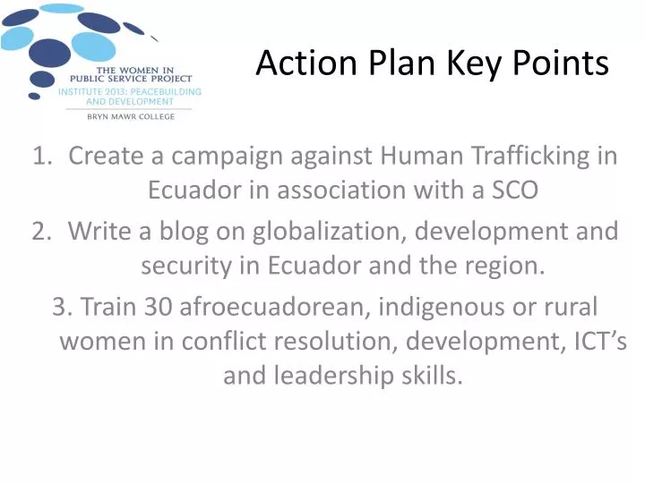 action plan key points