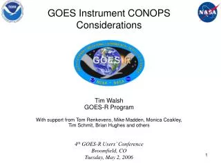 goes instrument conops considerations