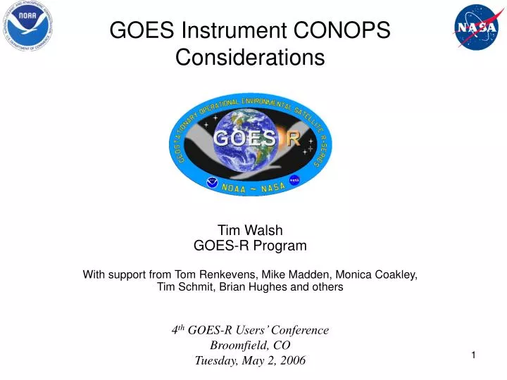 goes instrument conops considerations