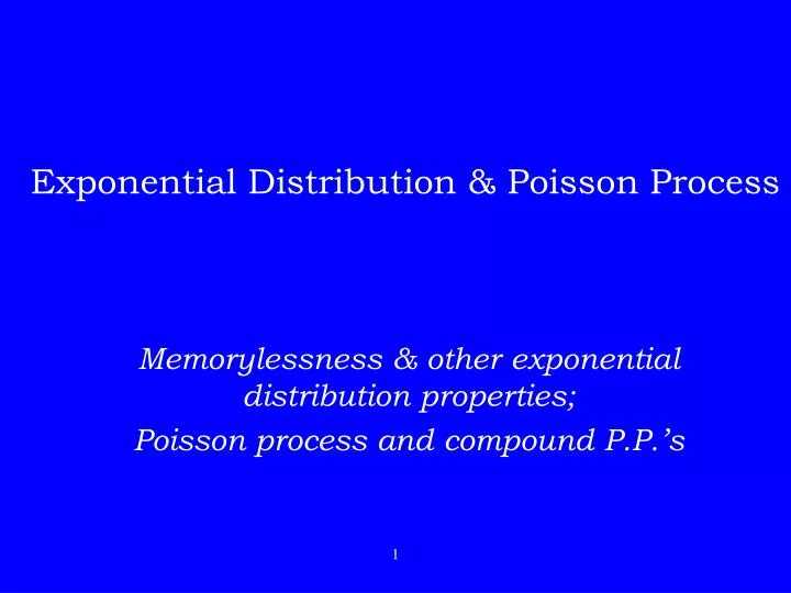 exponential distribution poisson process
