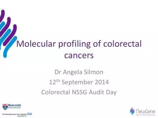 Molecular profiling of colorectal cancers