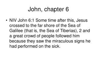 John, chapter 6
