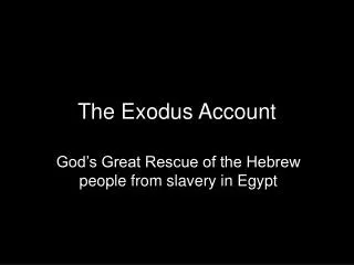 The Exodus Account