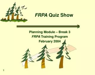 FRPA Quiz Show