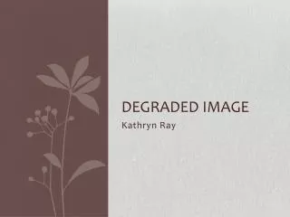 Degraded Image