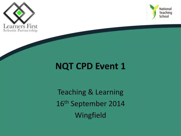 nqt cpd event 1