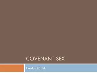 Covenant Sex