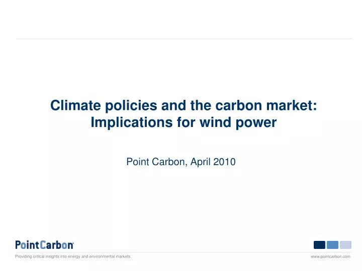 climate policies and the carbon market implications for wind power