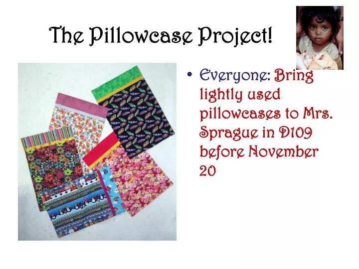 the pillowcase project