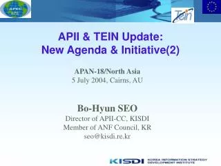 APII &amp; TEIN Update: New Agenda &amp; Initiative(2)