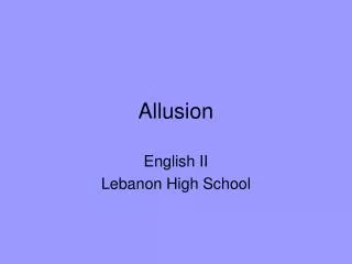 Allusion