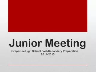Junior Meeting